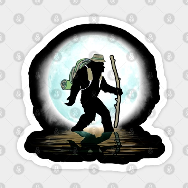 Bigfoot gone squatchin' Sticker by JameMalbie